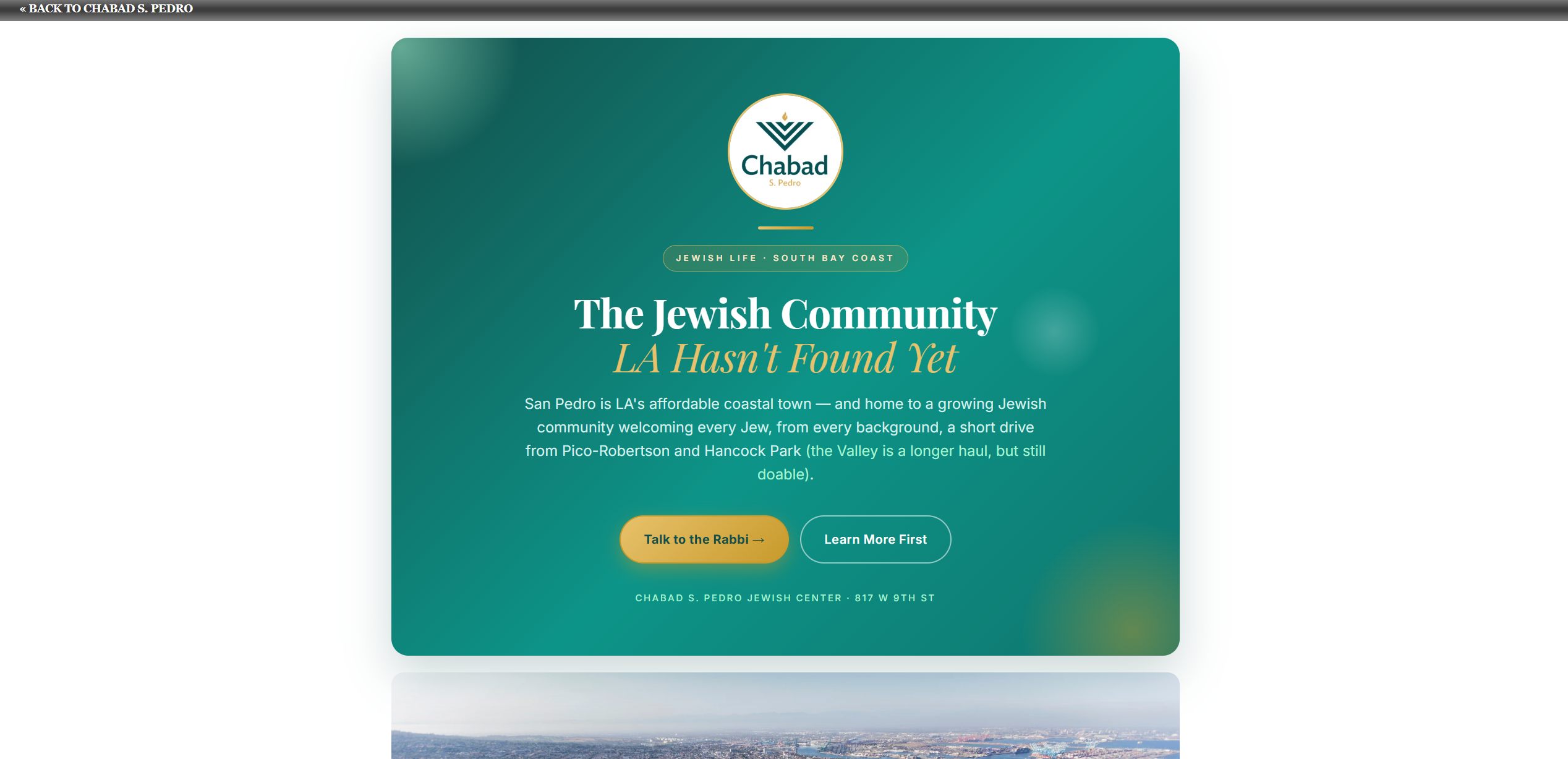 Chabad S. Pedro Move page